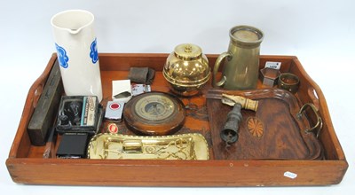 Lot 1439 - Brass Lipton's Tea Caddy, Zippo, Colibri and...