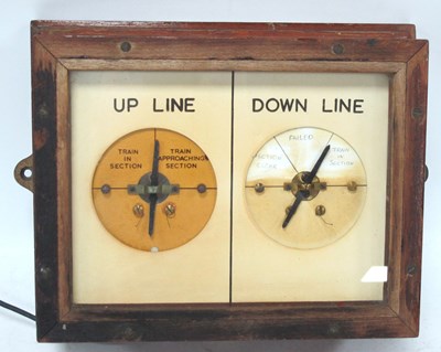 Lot 1460 - Railway Crossing Repeater in Oak Casing, Down...