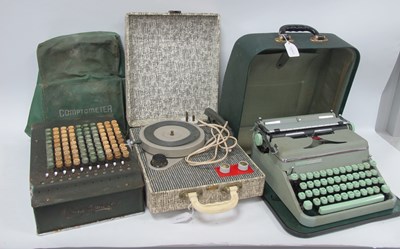 Lot 1484 - Comptometer - Hermes 200 typewriter, Civic 77...