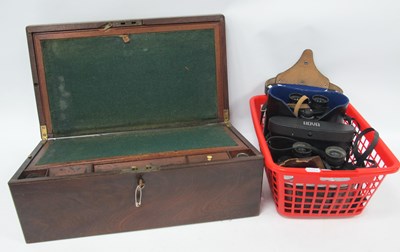 Lot 1478 - XIX Century Mahogany Writing Slope, 45.5cm...