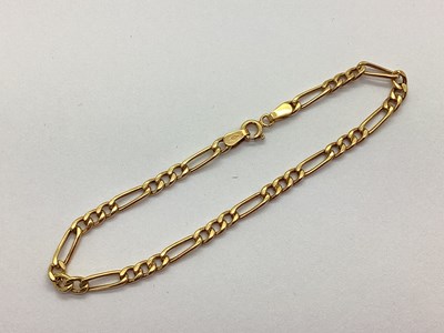 Lot 122 - A Modern 9ct Gold Figaro Link Bracelet, 18.5cm...