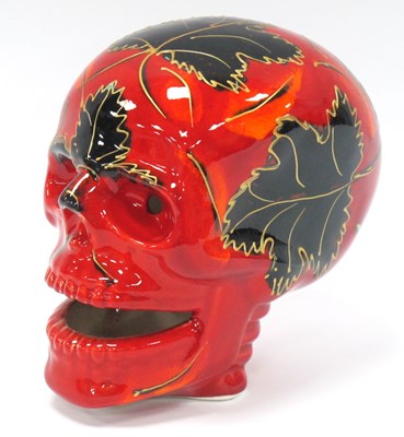 Lot 1233 - Anita Harris Large Hand Painted Skull, 17.5cm...