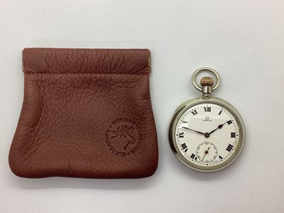 Lot 317 - Omega; A Vintage Openface Pocket Watch, the...