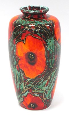 Lot 1227 - Anita Harris Camelia Vase with Gold Detail,...