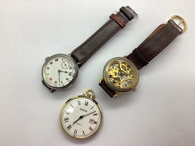 Lot 319 - A Vintage Trench Style Gent's Wristwatch, the...