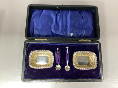 Lot 22 - A Pair of Decorative Hallmarked Silver Salts,...