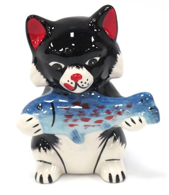 Lot 1267 - Lorna Bailey Pikey The Cat, 12.5cm tall.