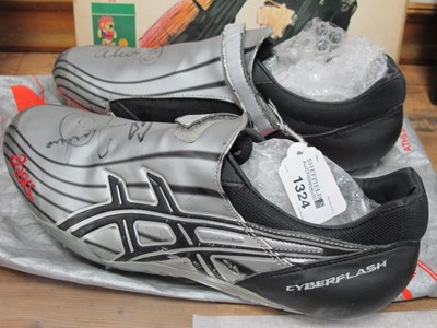 Lot 1324 - Athletics - Colin Jackson, pair of Asics...