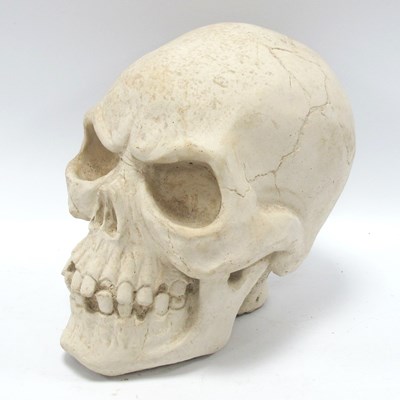 Lot 1390 - A Large Stone Skull, approx 27cm high.