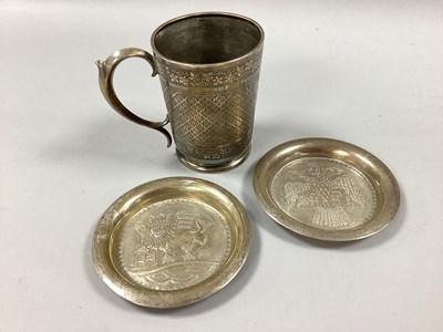Lot 28 - A German Mug, allover textured finish, stamped...