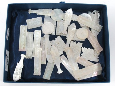Lot 1323 - Approx 35 Mother of Pearl Chinese Gaming...