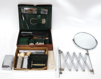 Lot 1424 - An Edwardian Gent's Travel Set in Leather Case...