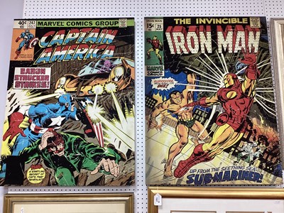 Lot 1527 - A Pair of 'Marvel Comic' Canvas Prints -...