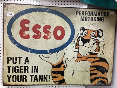 Lot 1538 - A Vintage Metal Sign for 'Esso Put A Tiger In...