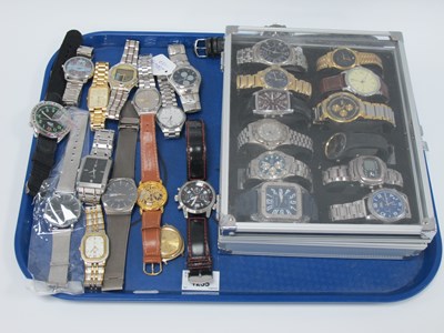 Lot 1255 - A Collection of Gents Wristwatches, to include,...