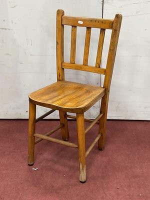 Lot 1549 - An Early 1900s Pine Child's School Chair.