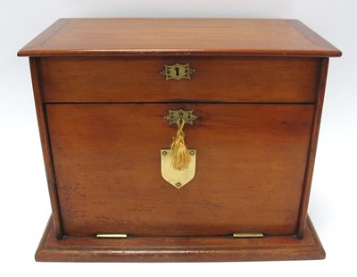 Lot 1349 - An Edwardian Stationery Cabinet, the drop-down...