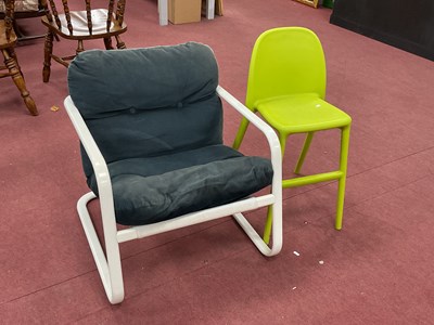 Lot 1588 - A Vintage 'Pom' by Ikea Easy Chair - white...