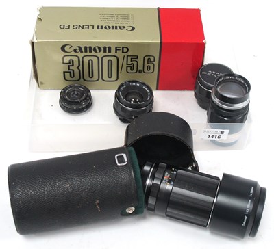 Lot 1416 - Lenses; Asahi Super-Takumar 28mm f/3.5 3126307,...