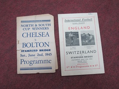 Lot 1322 - Pirate Programmes 1944-5, Chelsea v. Bolton,...