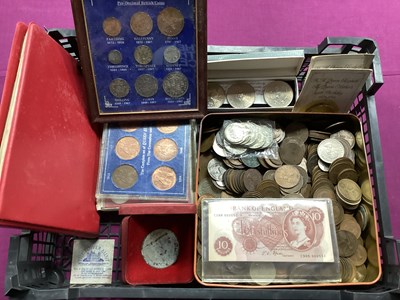 Lot 527 - Large Collection Of GB Coins And Banknotes,...