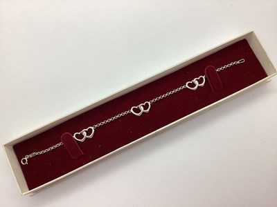 Lot 182 - A Modern 9ct White Gold Bracelet, of openwork...