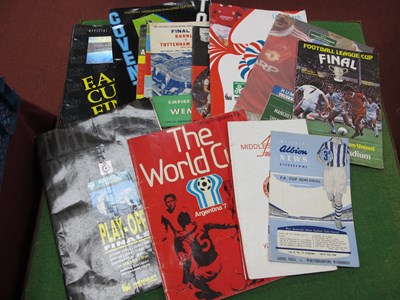 Lot 622 - F.A Cup Final Programmes, 1962, 69, 71, 87, 91,...