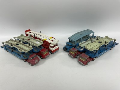 Lot 632 - Six Corgi and Dinky car transporters....
