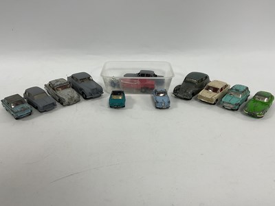 Lot 606 - Eleven original Spot-On Diecast cars, all...