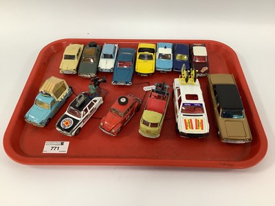 Lot 771 - Fourteen original Dinky and Corgi Diecast...