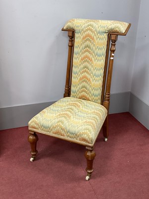 Lot 1608 - XIX Century Satinwood French Prie-Dieu Chair,...