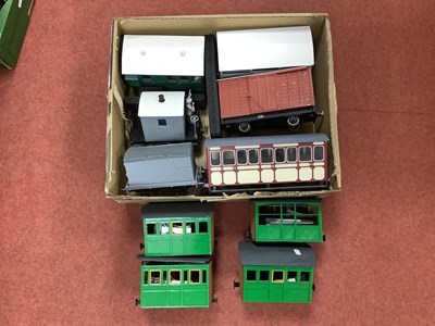 Lot 834 - Five 'G' Gauge/10mm Four Wheel Wood...