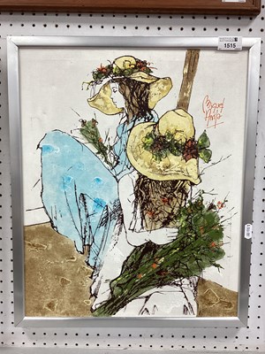 Lot 1515 - Miguel Aarila, Lady Flower Gatherers,...