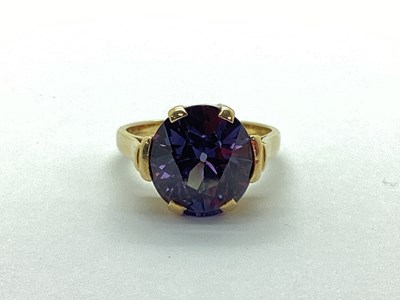 Lot 59 - A Vintage Synthetic Alexandrite Single Stone...
