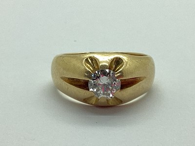 Lot 74 - A Gent's Single Stone Diamond Ring, the...