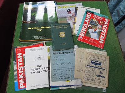 Lot 677 - Cricket Scorecards - 1957 England v. West...