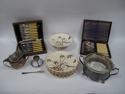 Lot 1015 - Copeland Dessert Plates (7) and comport, each...