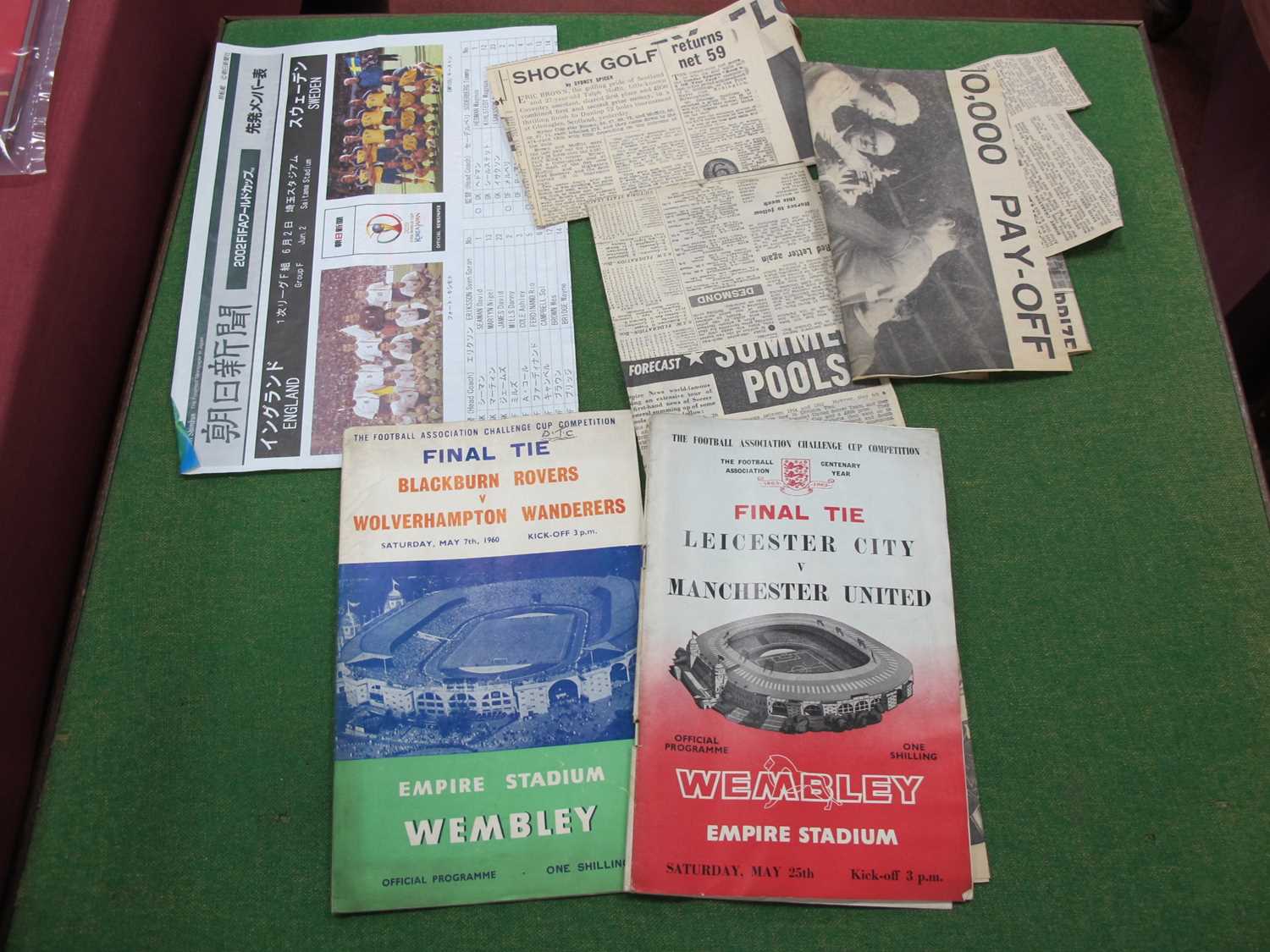 Lot 638 1960 & 1963 F.A Cup Final Programmes, each