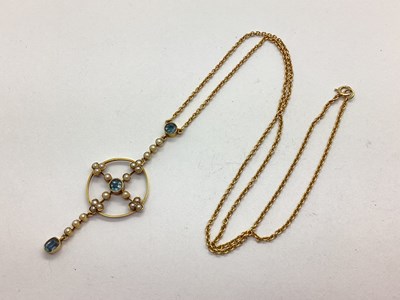 Lot 153 - An Edwardian Style Aquamarine and Seed Pearl...
