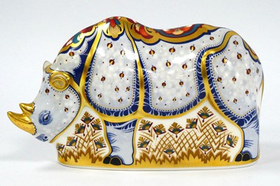 Lot 1040 - A Royal Crown Derby Porcelain Paperweight...