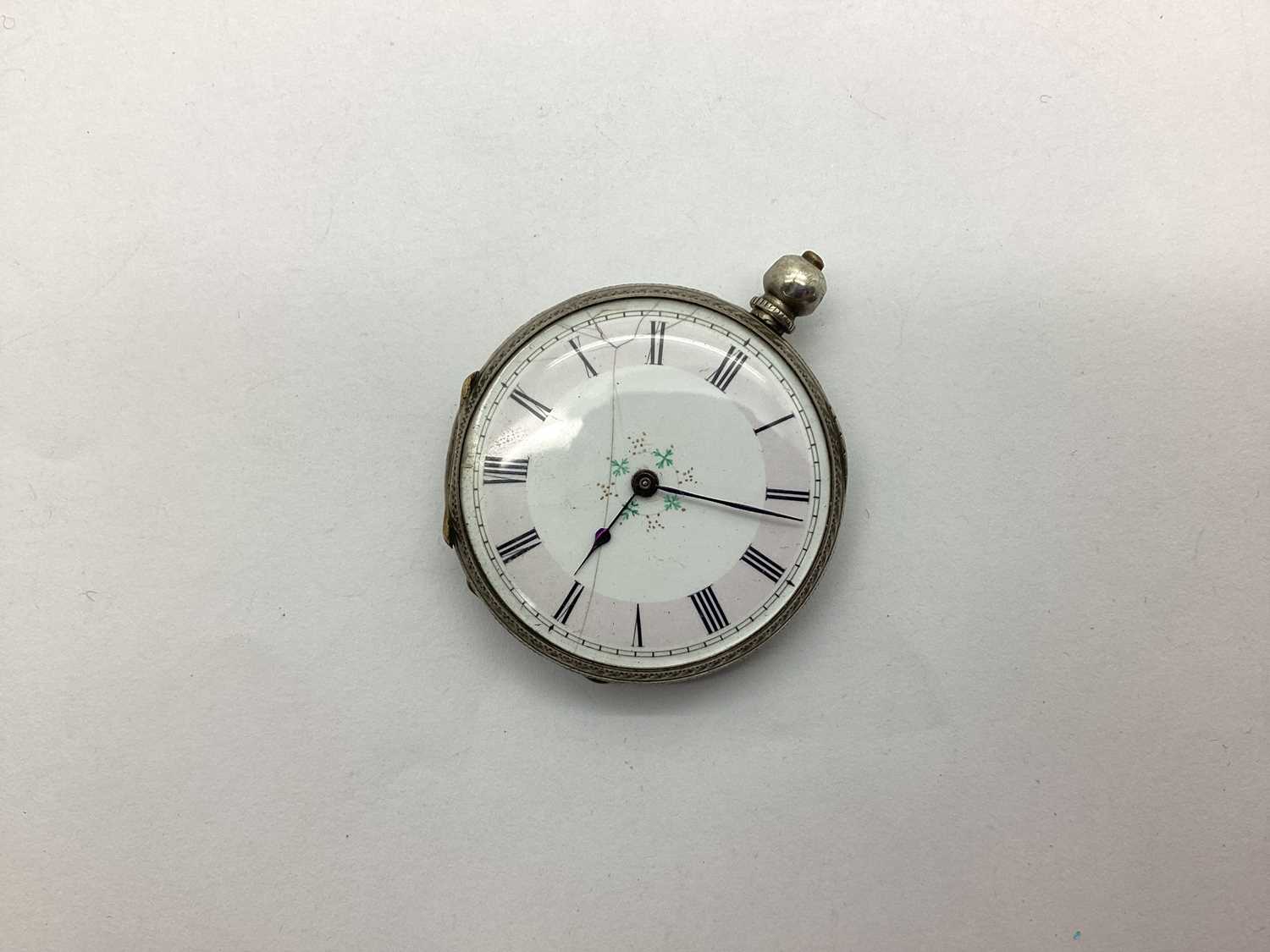 Lot 109 - A Vintage Openface Pocket Watch, the (cracked)...