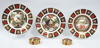 Lot 1126 - Two Royal Crown Derby Porcelain Trinket Boxes...
