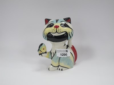 Lot 1296 - Lorna Bailey - Butterfly the Cat, 12.5cm high.