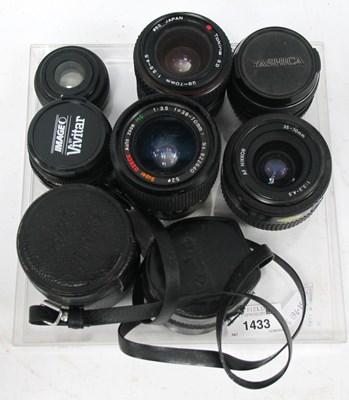 Lot 1433 - Camera lenses; Asahi Super-Takumar 35mm f/3.5,...