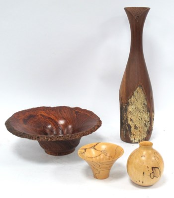 Lot 1450 - John White Spalted Beech Vase, Bowl, with...