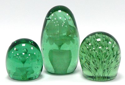 Lot 1008 - A Late XIX Century Green Glass Dump, with...