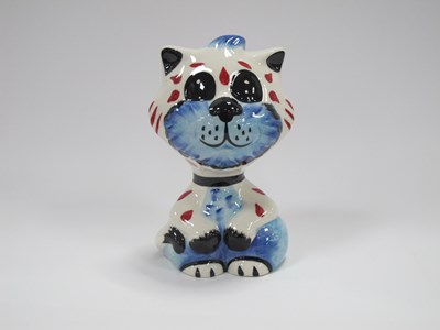 Lot 1306 - Lorna Bailey - Tad the Cat, 12.5cm high.