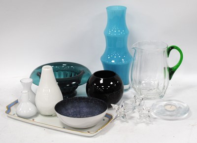 Lot 1196 - Rosenthal Glass Bowl, water jug, glass vase,...
