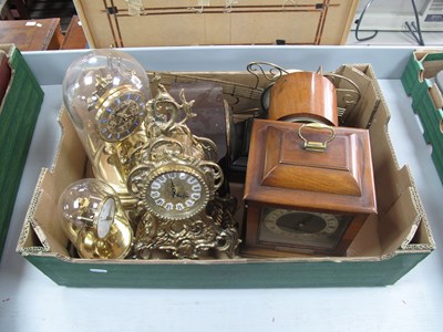 Lot 1066 - Mantle clocks to include Kundo example under...