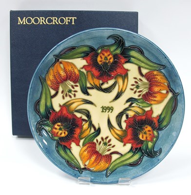 Lot 1027 - A Moorcroft Pottery Plate, painted in the...